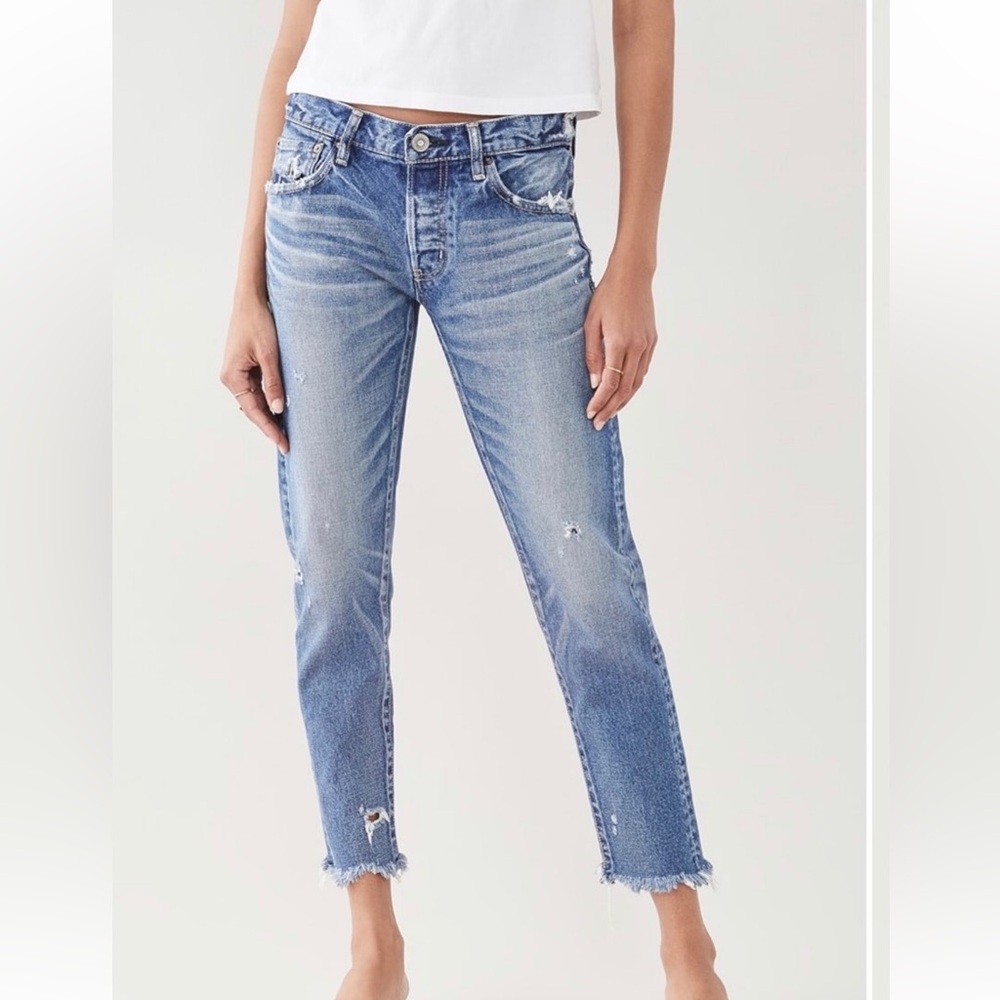 Moussy Vintage Keller Blue Straight Leg Jeans Size 26 MSRP $325